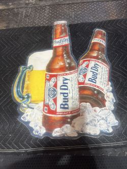 Bud Dry Vintage Metal Sign