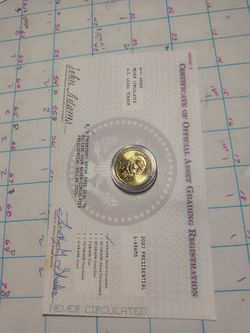 2007 Presidential Dollar Coin J. Adams Uncirculated