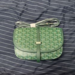 Green Goyardine Canvas Belvedere II PM