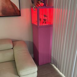 Pink Glass Display Case