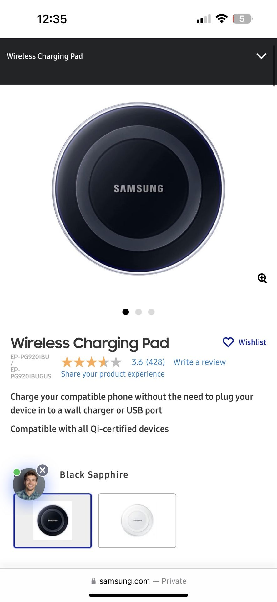 Samsung wireless charger
