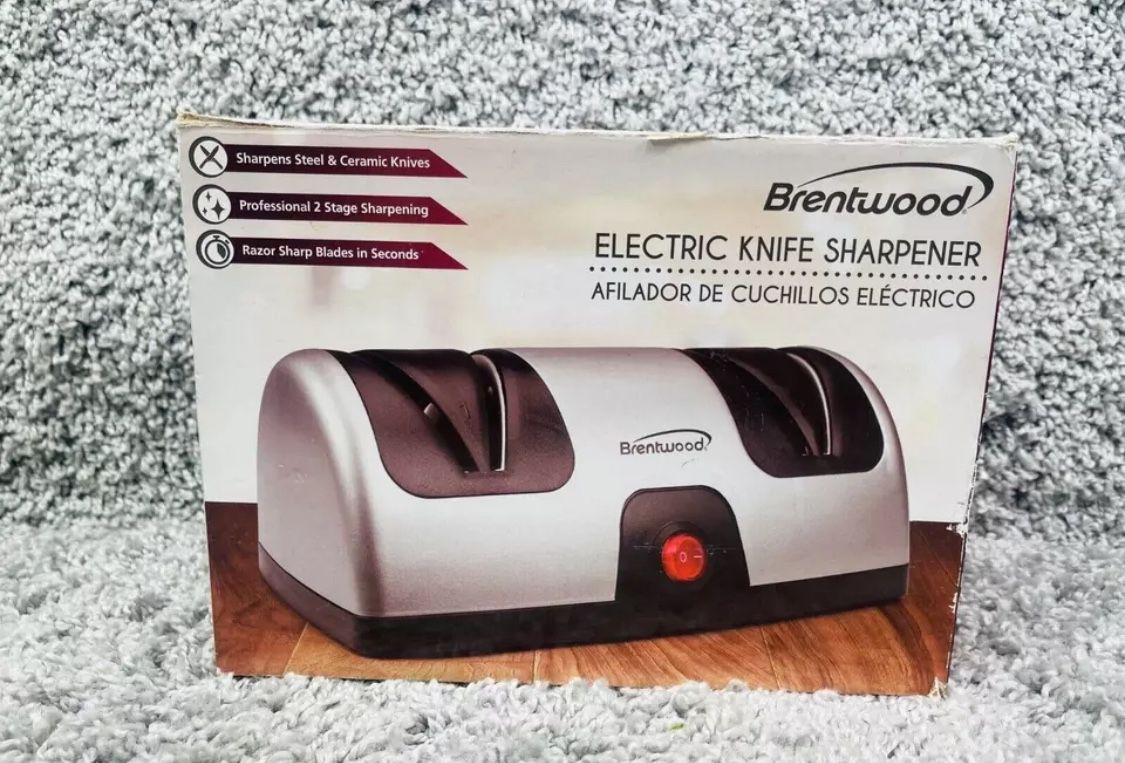 Brentwood Silver Ceramic Electric Knife Sharpener Kitchen Utensils