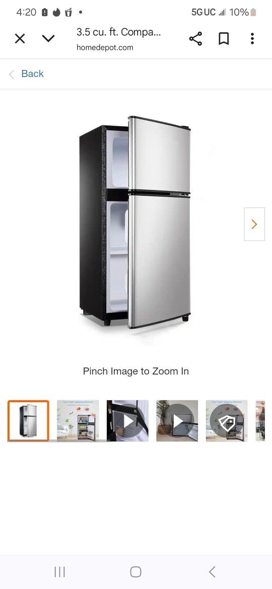 Small Fridge. Refrigerator Freezer