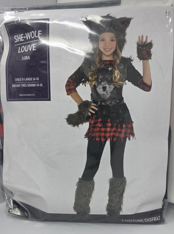 Halloween SHE-WOLF Child X Large 14-16