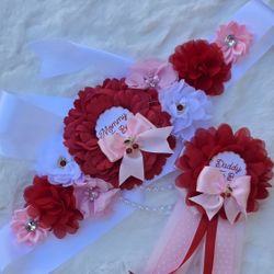 Maternity Sash-mom To Be Belt-Baby Shower Sash-pink  Sash