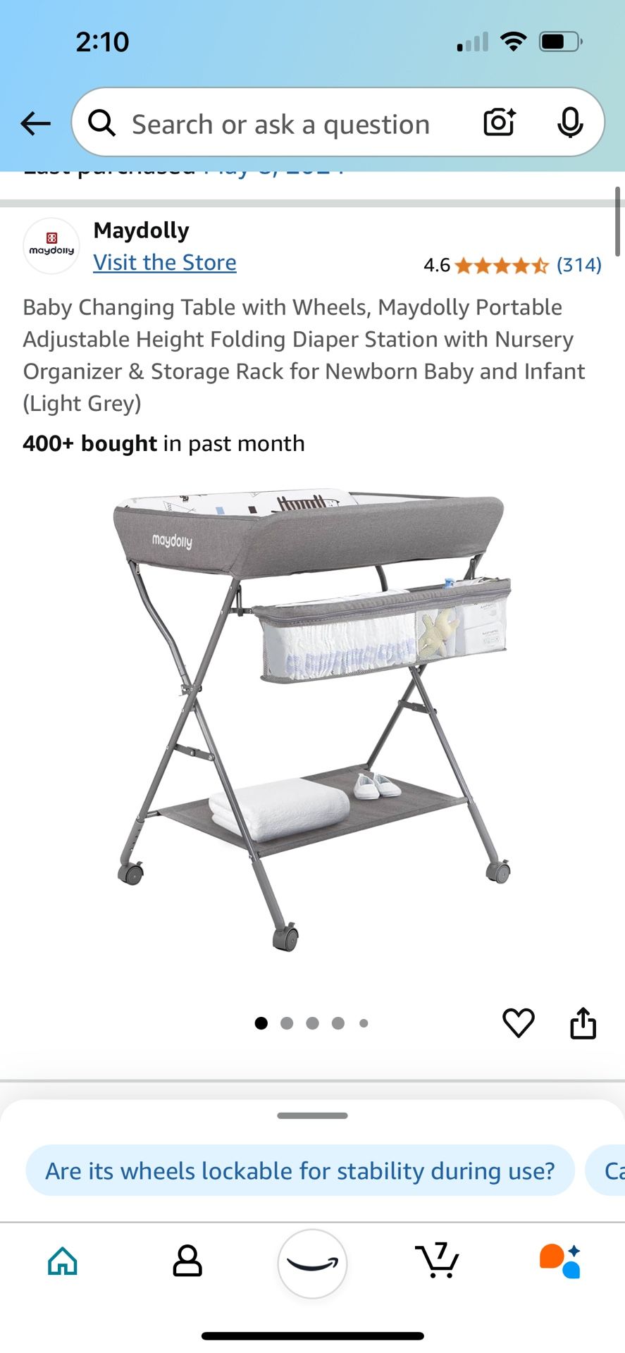 Mobile Baby Changing Table