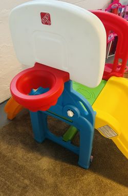 TODDLER BASKETBALL & SLIDE PLAYSET