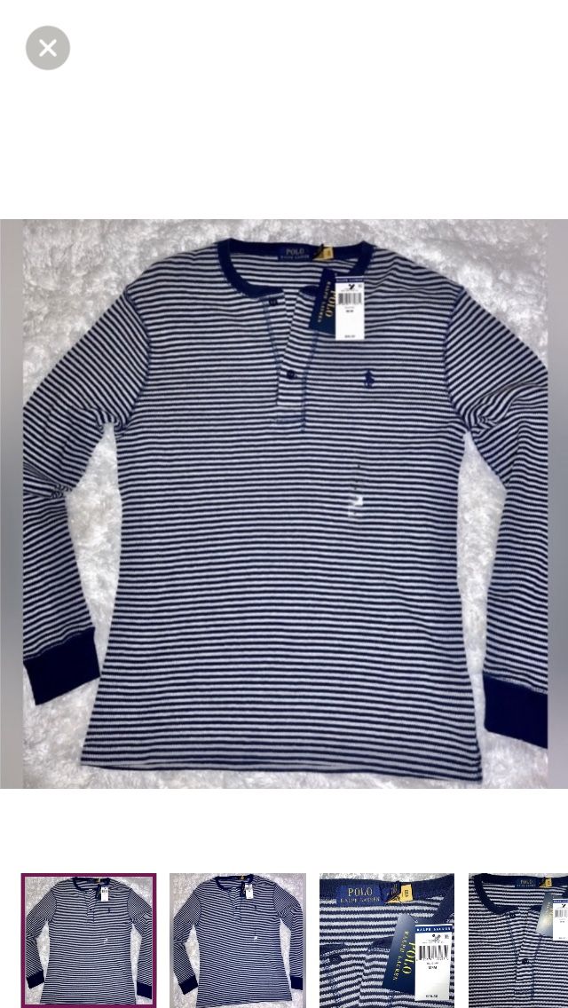 Ralph Lauren Polo Medium Waffle Knit Long sleeve Performance Shirt