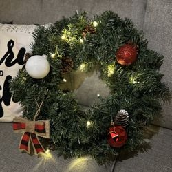 Greenery Artificial Christmas Wreath Green