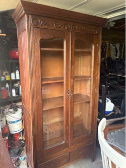 Beautiful solid wood antique cabinet