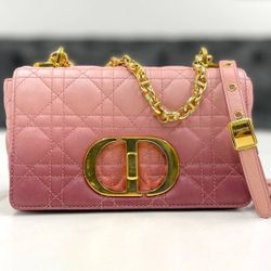 Christian Dior Caro small shoulder bag pink gradation