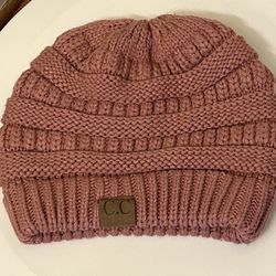 C.C Exclusives Cable Knit Beanie Winter Hat Pink Mauve