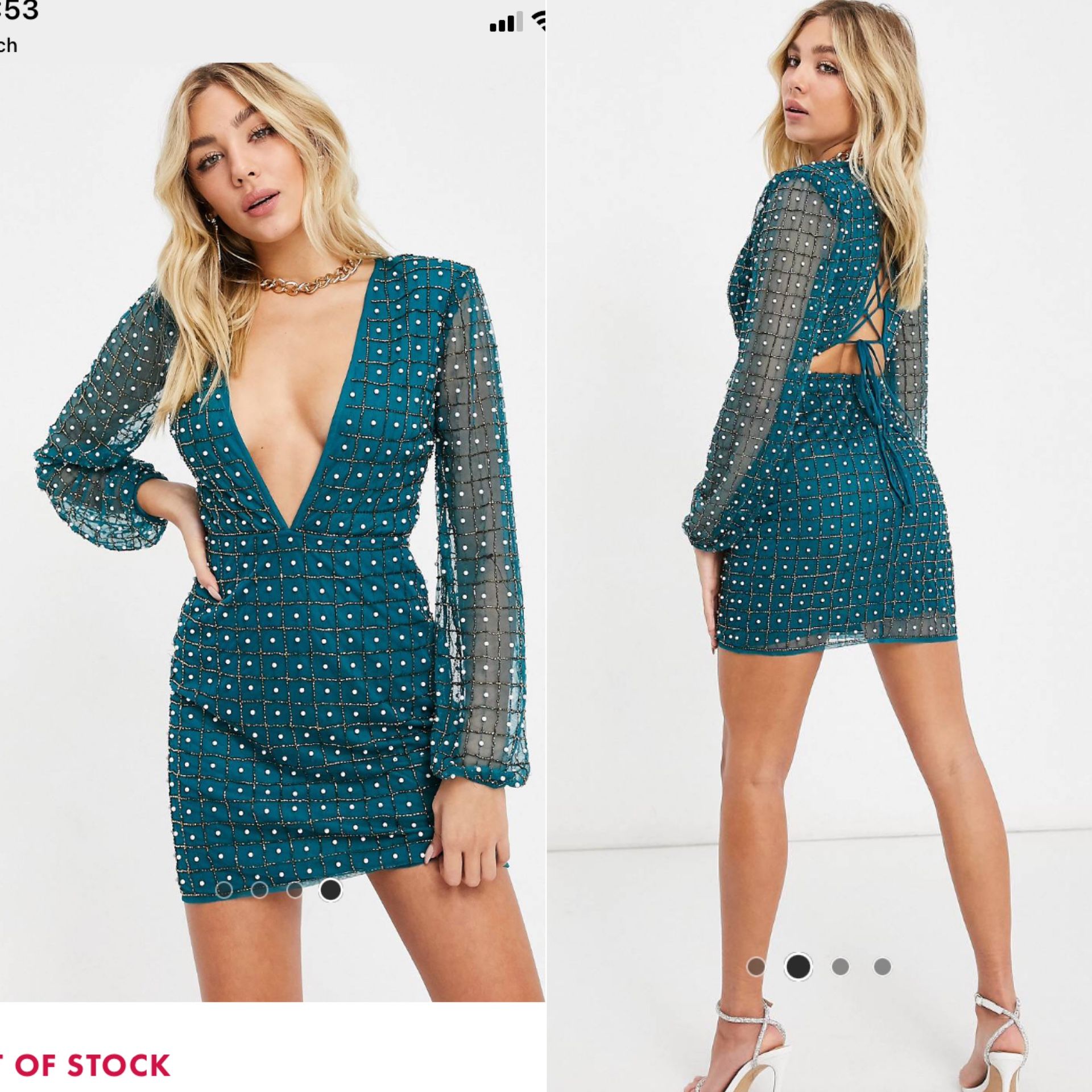 Asos, Emerald Green Dress - STUNNING