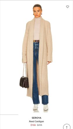 SER.O.YA Boucle floor length cardigan , worn lightly only, no signs of wear