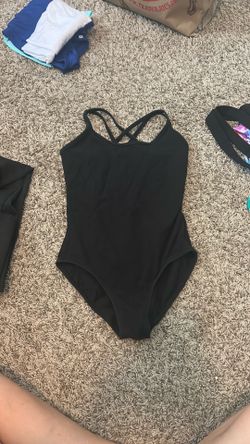 Girls black leotard