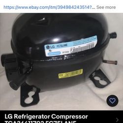 LG Refrigerator Compressor TCA(contact info removed)2 FC75LANE