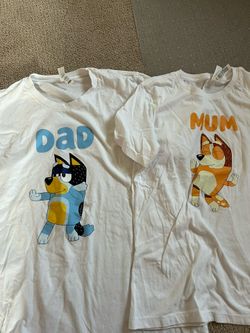 Bluey Dad And Mom Adult Shirts