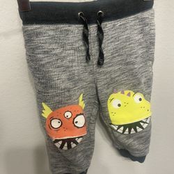 Cat And Jack Toddler Gray Monster Jogger Pants, 18 Months