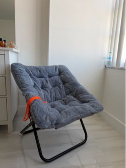 NEW! Chair Soft Plush Square Nest Saucer Grey Material  for chill nap or dream Armchair  lounge indoor outdoor balcony backyard
