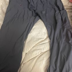 Grey 3XL Cargo Scrub Pants 