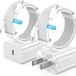 USBC Charger for iPhone 16 15 Charger Fast Charging,20W USB C Chargers Block with 6FT C to C Cable Compatible with iPhone 16 15/16 15 Pro/16 15 Pro Ma