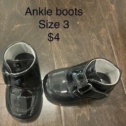 Toddler Size 3 Ankle Boots 