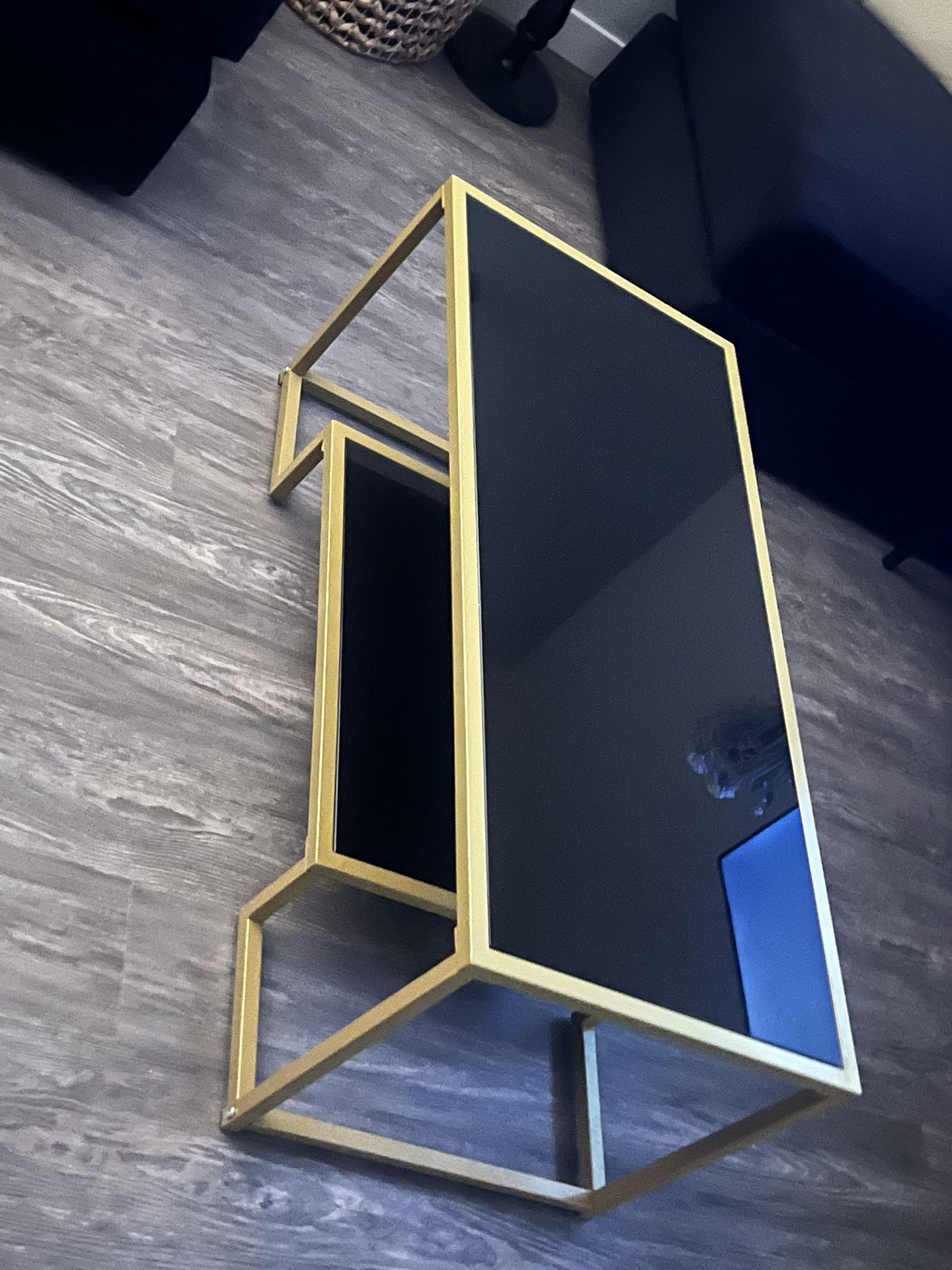Brass Metal Glass Coffee Table