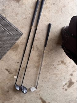 Old top flite bag with clubs