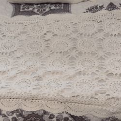 Beautiful White Crochet Pillow Cases 