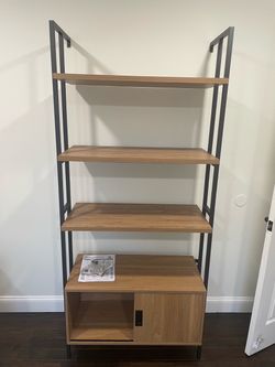 Wall Mounted 4 Shelf Bookshelf