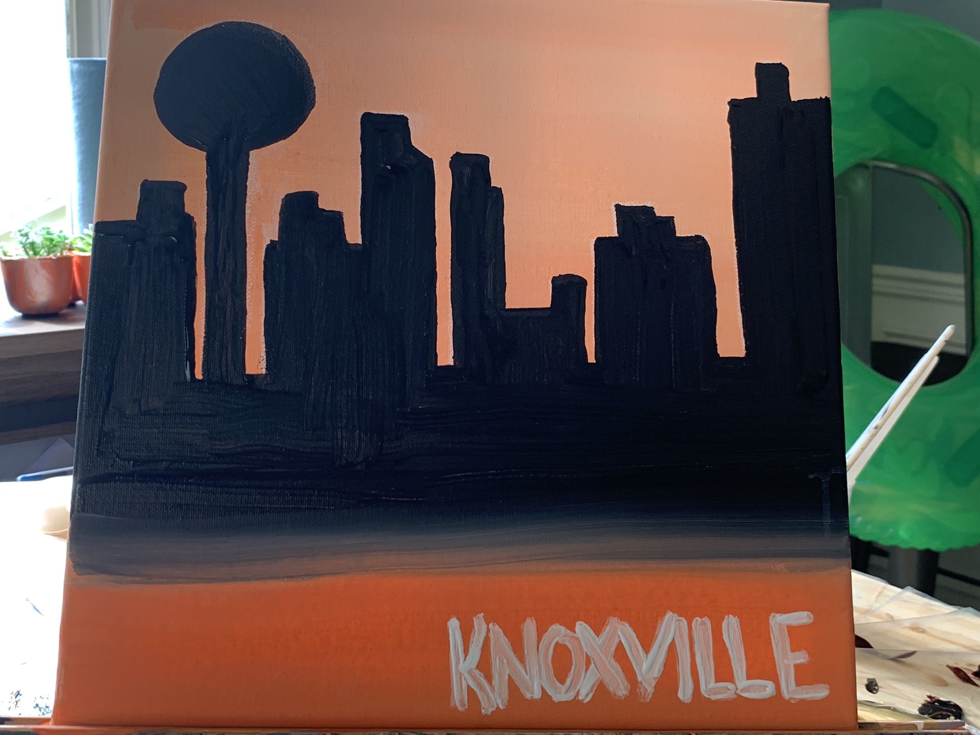 Hand painted Knoxville City Skyline