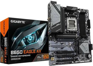 GIGABYTE B650 Eagle AX AM5 LGA 1718 AMD B650 ATX Motherboard, DDR5, Triple M.2 (1x PCIe 5.0 M.2 + 2X PCIe 4.0 M.2), USB 3.2 Gen2x2 Type-C, AMD Wi-Fi 6