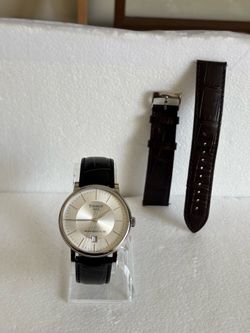 TISSOT Carson Premium Silver Dial Leather Strap Men's Watch T122.407.16.031.00
