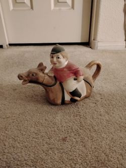 Antique Horse And Jockey/Cookie Jar