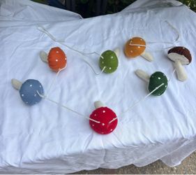 Felt Mushroom Garland Decoration