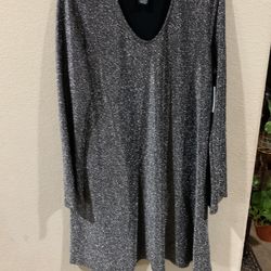 Karen Kane Sparkle Black Dress, XL,