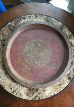 Antique copper tray