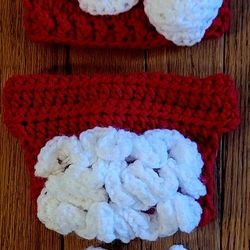 Crochet Baby Girl Christmas Set 