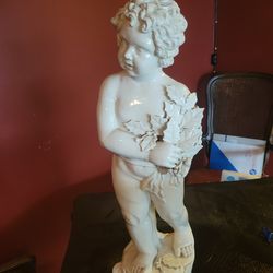 Vintage Italian Porcelain Cherub Statue (Capodimonte Style)