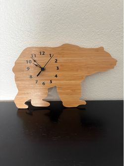 Trend Lab Northwoods Wall Clock Baby Bear Momma Bear Papa Bear