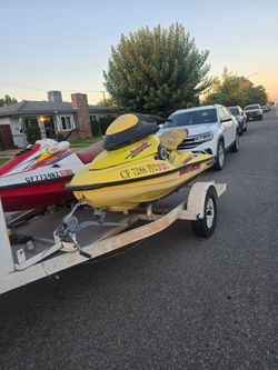 Jet skis and trailer