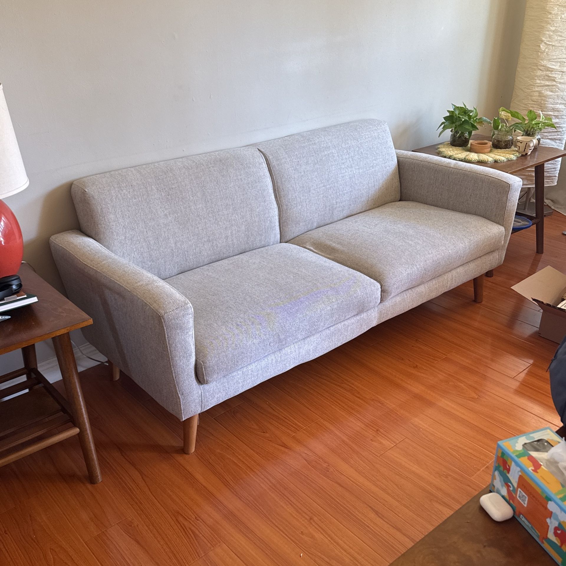 Light Grey Mid Century Modern Couch