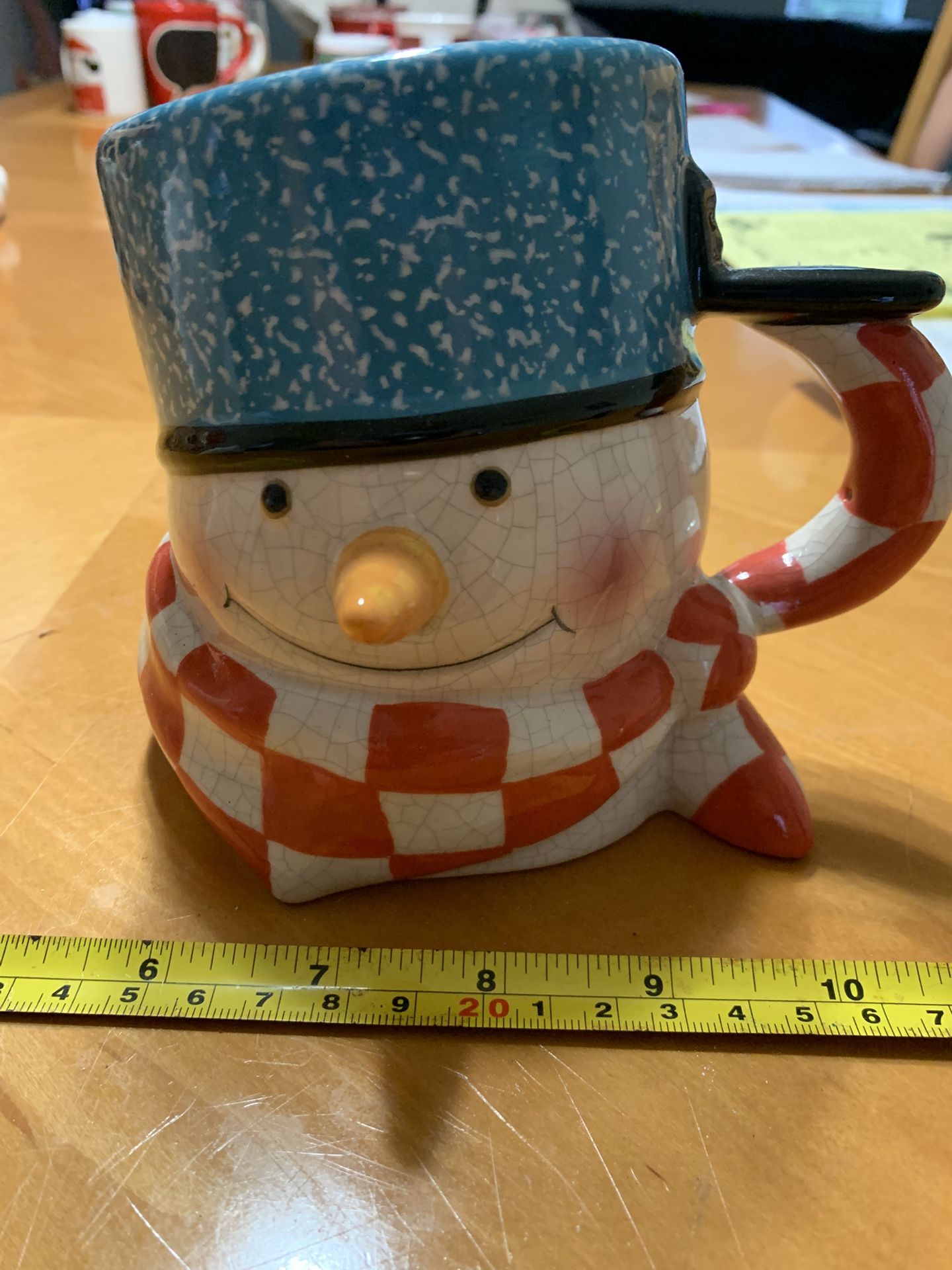 Hallmark Mitford Snowman Jan Karon Percy 3D Christmas Coffee Cup Mug Coral Springs 33071