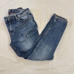 DKNY Mercer Skinny Fit Jeans Men's 33x30 Dark Wash Minimal Streetwear Clean Boy