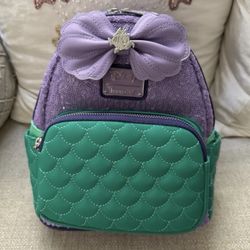 NWT Loungefly Disney Princess Ariel Sequin Mini Backpack New 