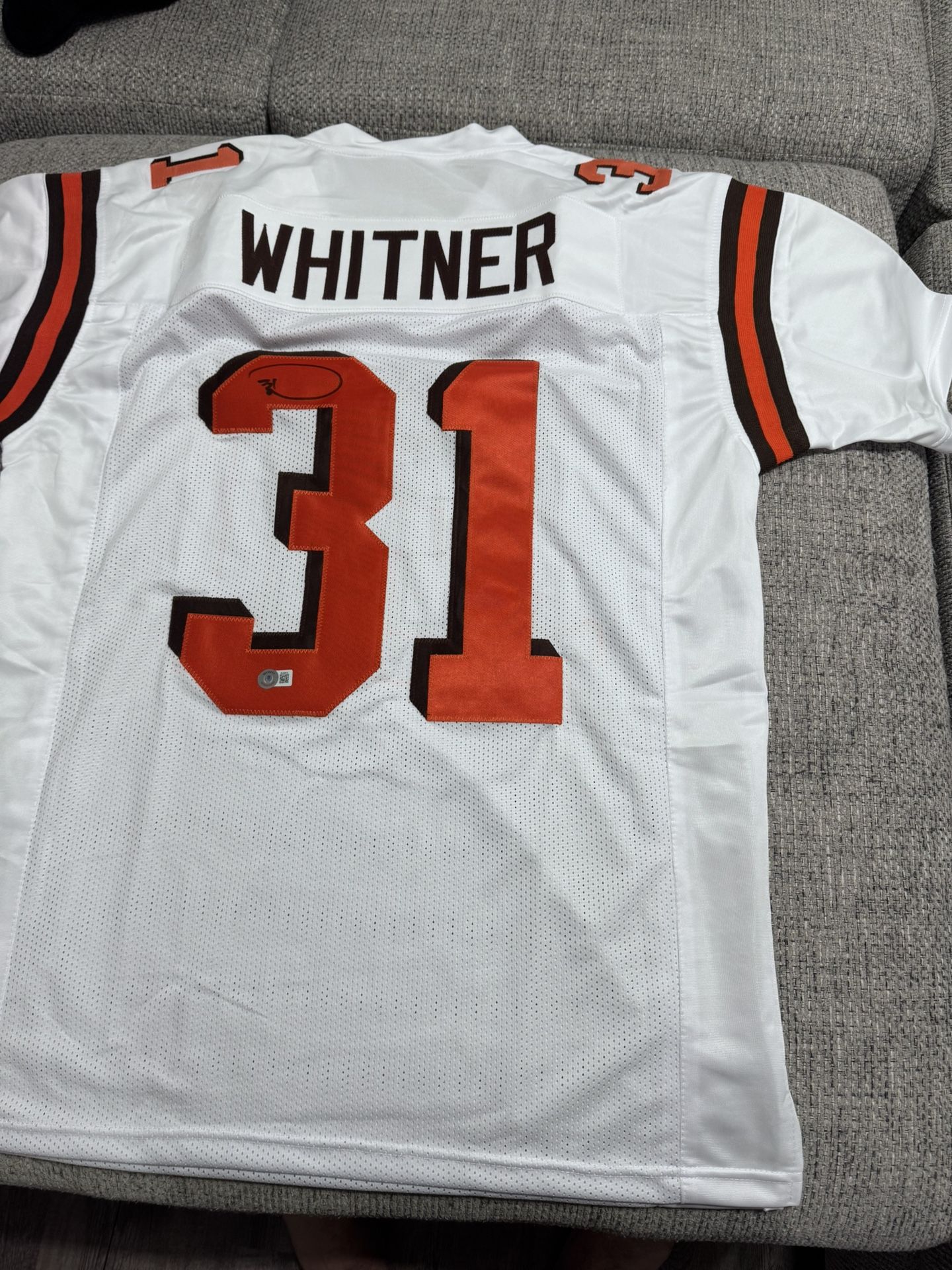 Donte Whitner Signed Autograph Custom Jersey - Beckett Coa - Cleveland Browns