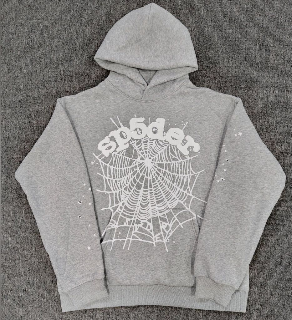Spider grey and white hoodie 
