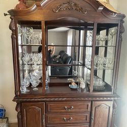 2piece China Buffet Solid Wood