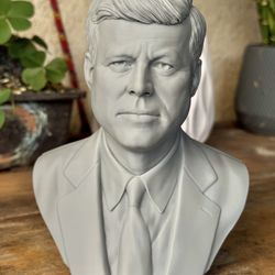 John F Kennedy JFK Bust 6.5” 3D Printed Statue US President Collectible