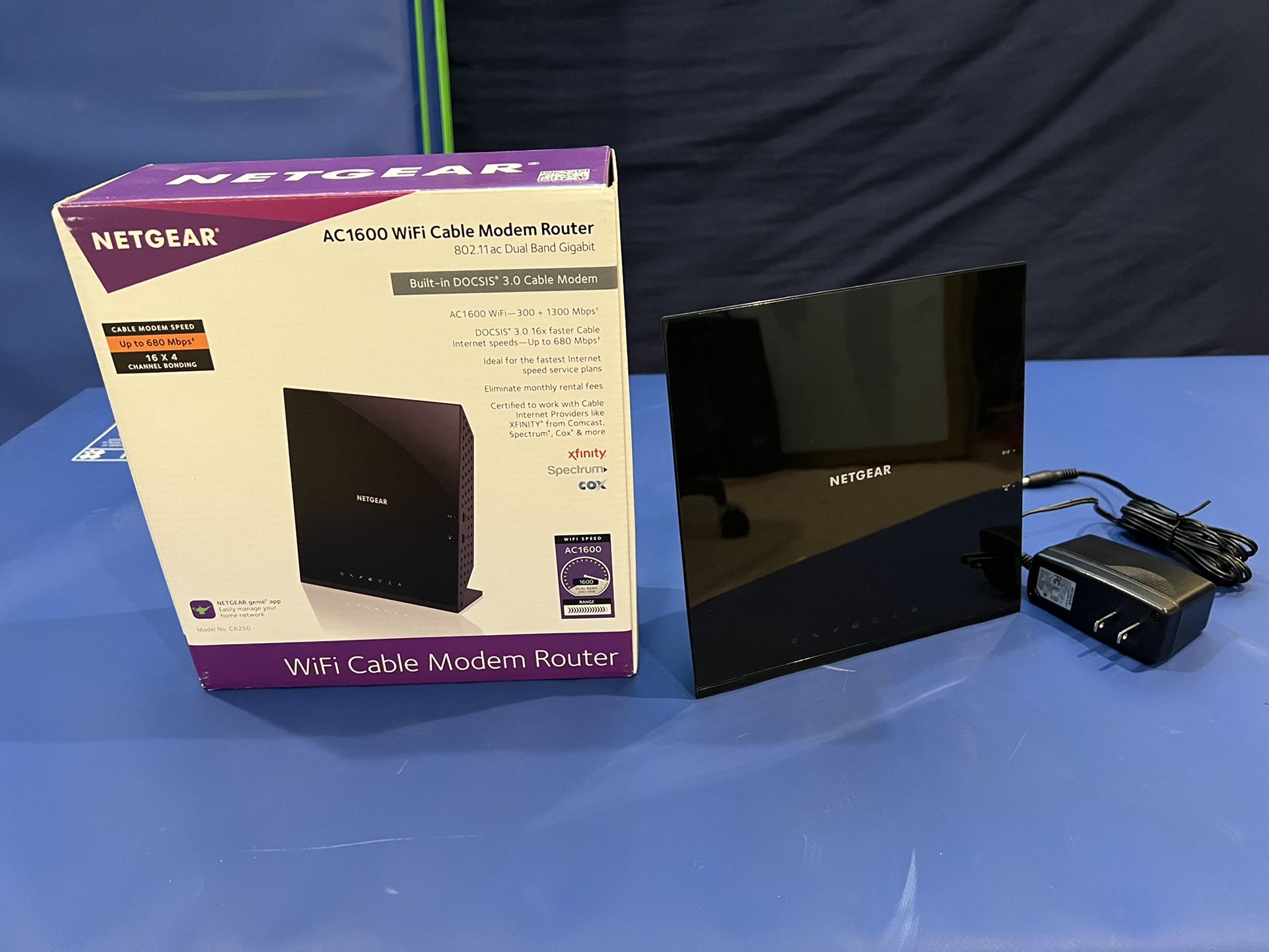 Netgear Cable Modem Ac1600 Ethernet, Usb, WiFi